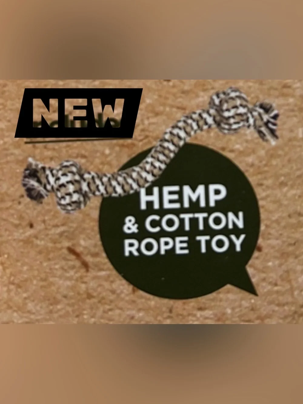 NWOT Hemp & Cotton Rope Dog Toy